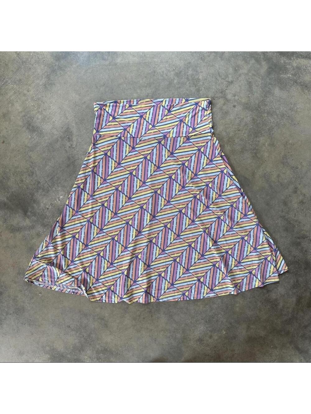 Luluroe pastel multicolored midi skirt